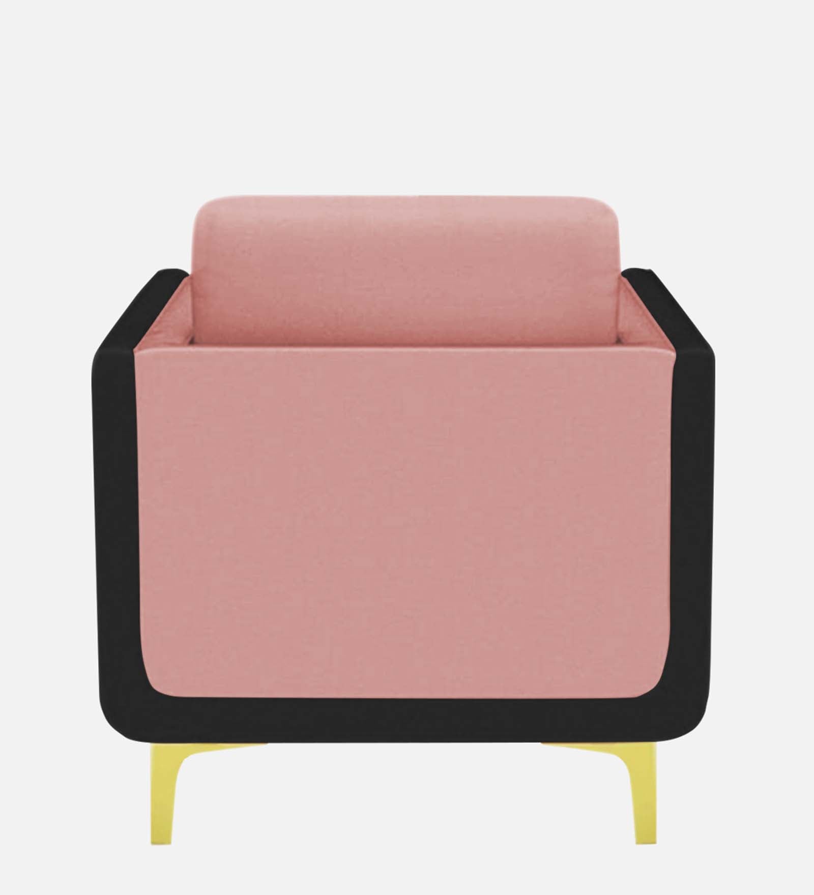 Visky Velvet 1 Seater Sofa In Millennial Pink And Hory Grey Colour - Febonic Living