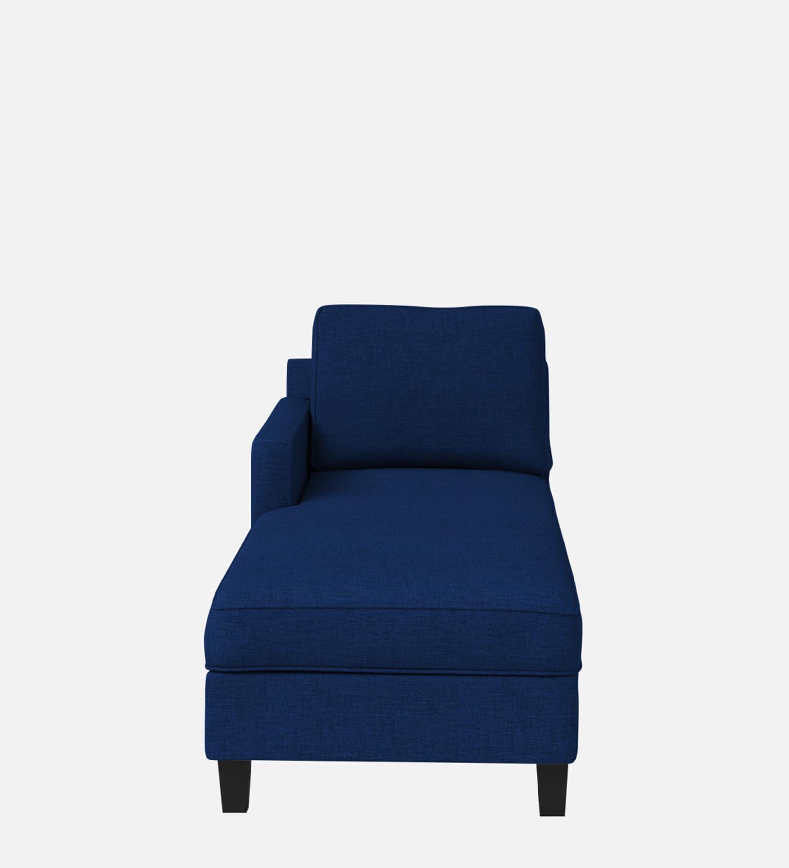 Royee Fabric LHS Chaise Lounger In Royal Blue Colour With Storage - Febonic Living
