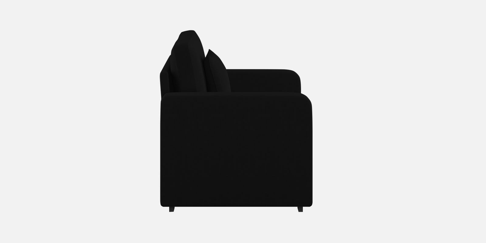 Rocky Fabric 2 Seater Pull Out Sofa Cum Bed In Zed Black Colour With Storage - Febonic Living