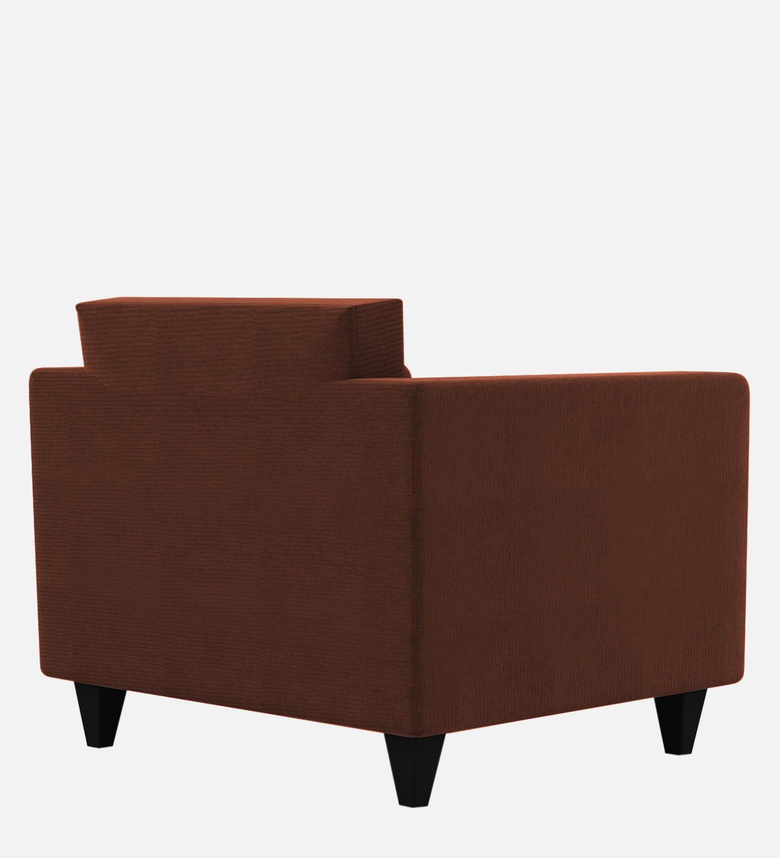 Nipul Fabric 1 Seater Sofa in Coffee Brown Colour