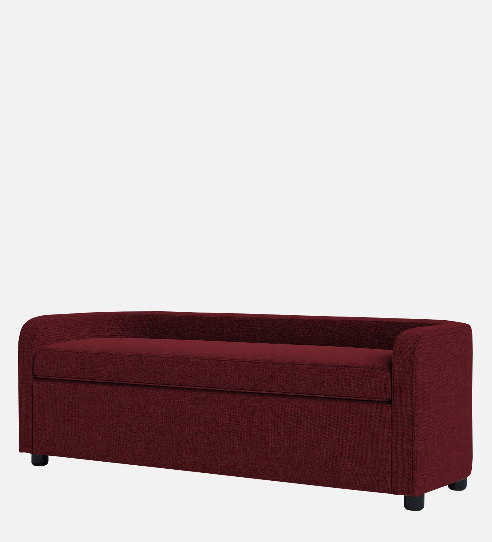 Cooper Fabric Storage Bench In Blood Maroon Colour - Febonic Living