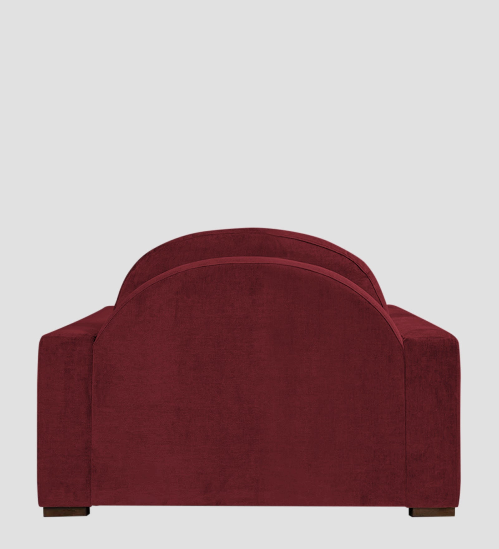 Dara Fabric 1 Seater Sofa In Blood Maroon Colour - Febonic Living