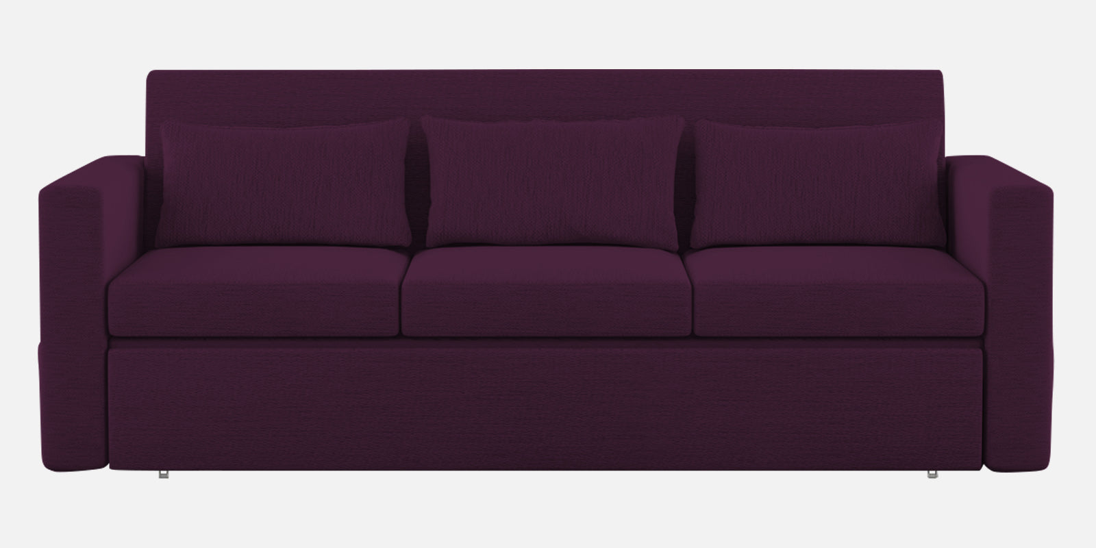River Fabric 3 Seater Pull Out Sofa Cum Bed In Greek Purple Colour - Febonic Living