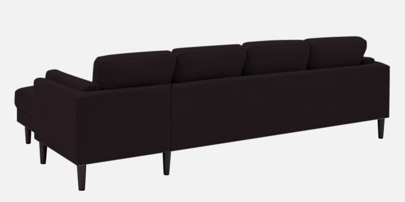 Creata Fabric LHS Sectional Sofa (3+Lounger) in Cara Brown Colour by Febonic