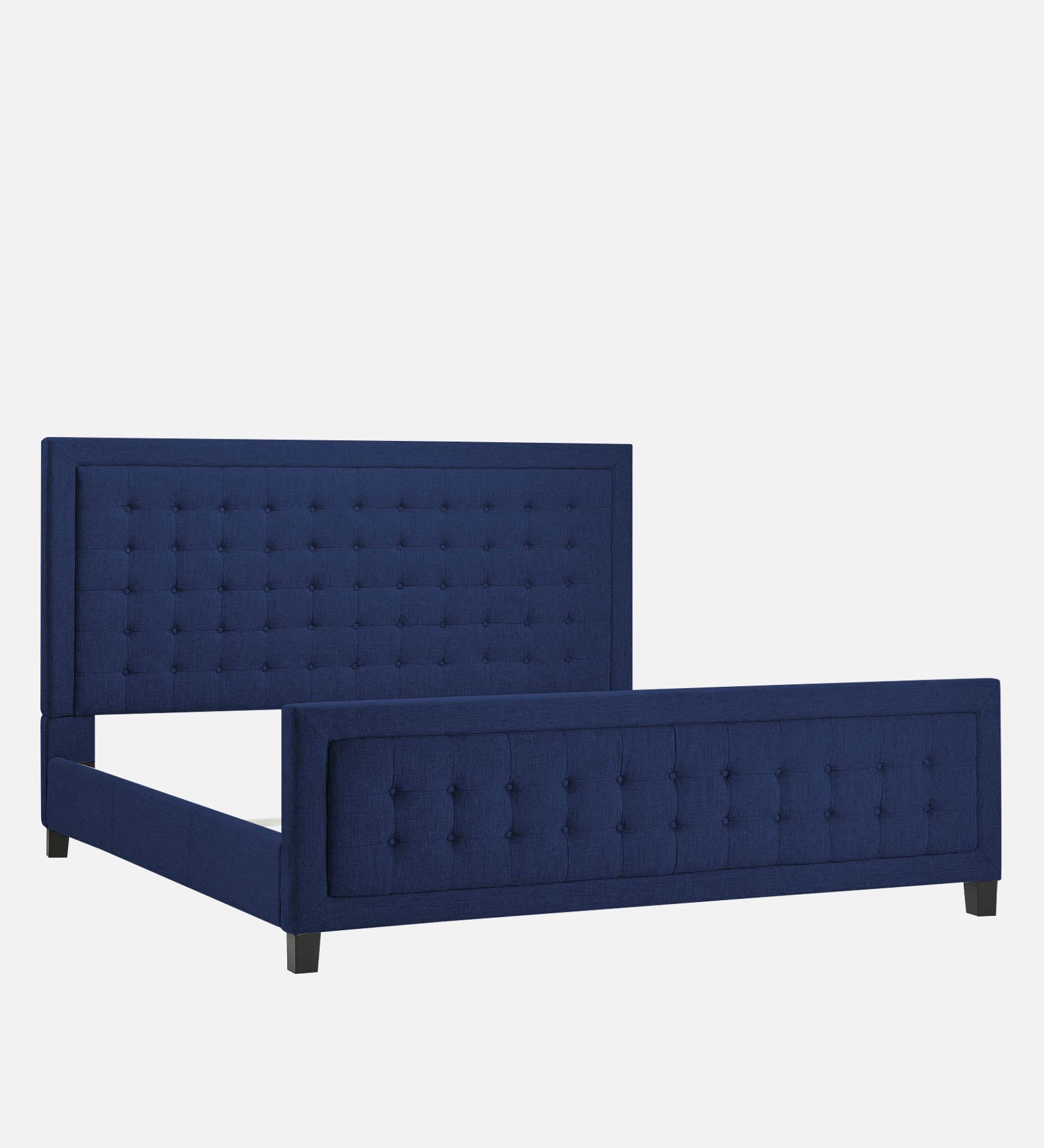 Kaster Fabric Upholstered King Size Bed In Royal Blue Colour - Febonic Living