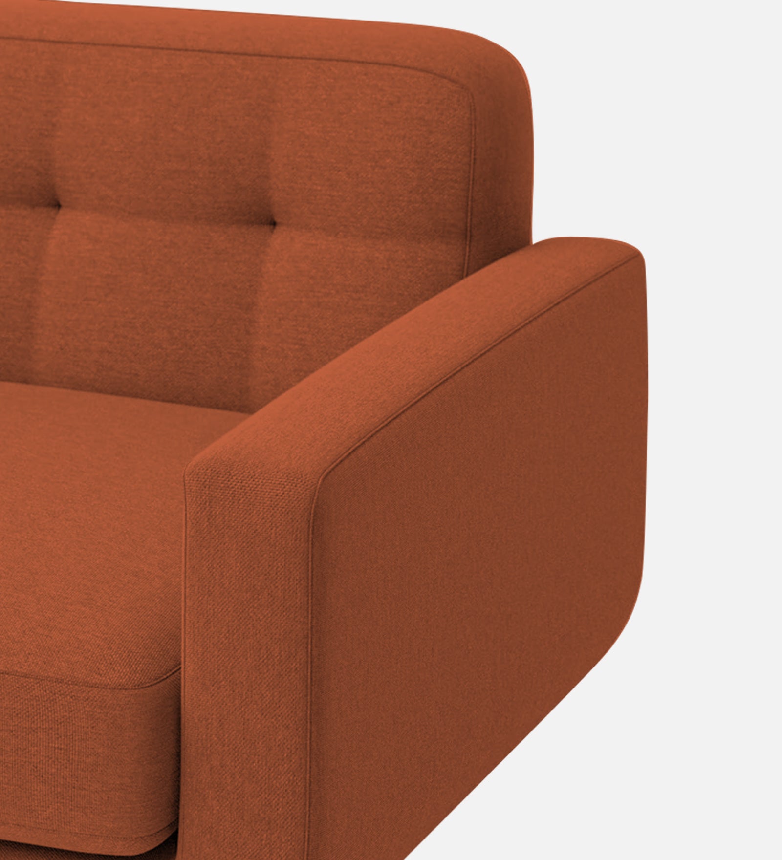 Marsela Fabric 1 Seater Sofa In Royal Orange Colour - Febonic Living