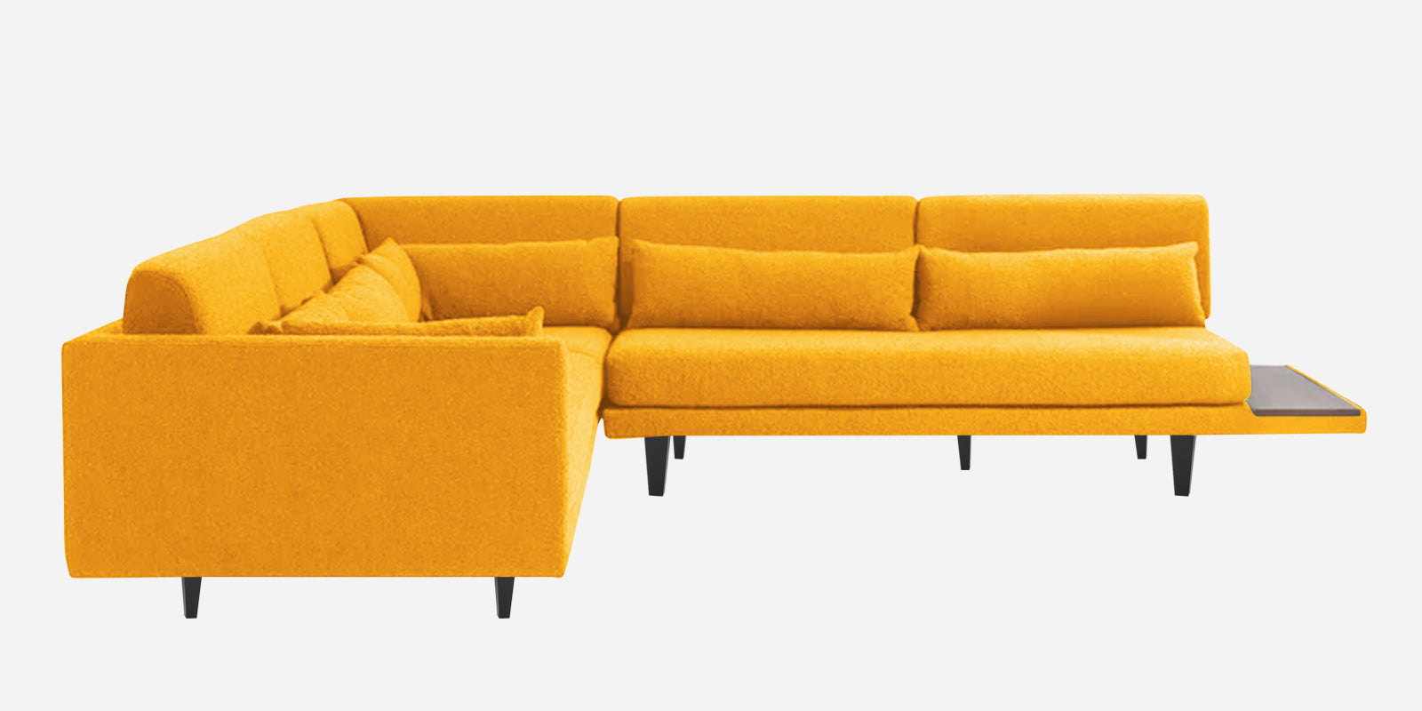 Malta Fabric 6 Seater LHS Corner Sofa In Bold yellow Colour - Febonic Living