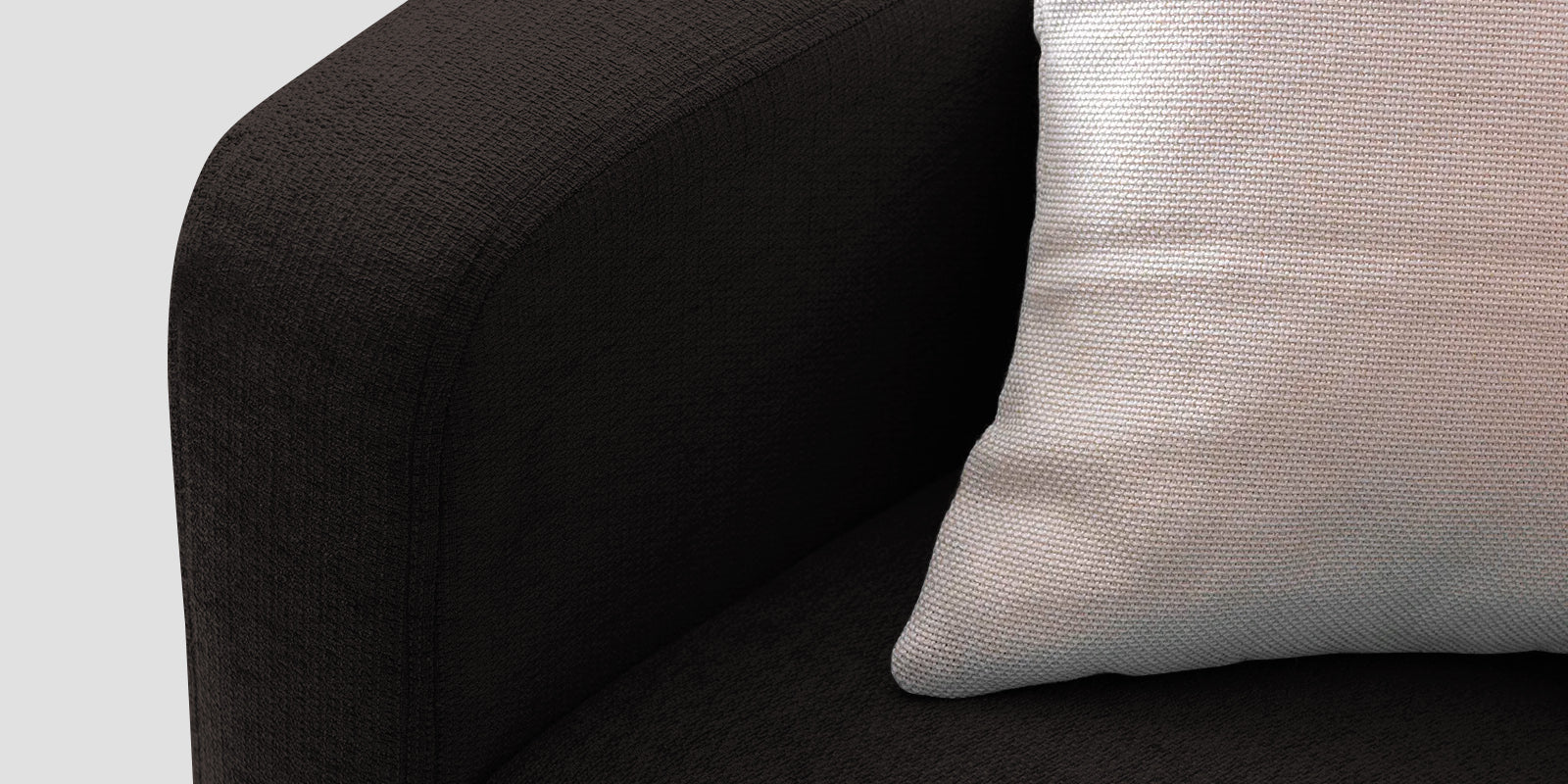 Noha Fabric 3 Seater Sofa In Cara Brown Colour