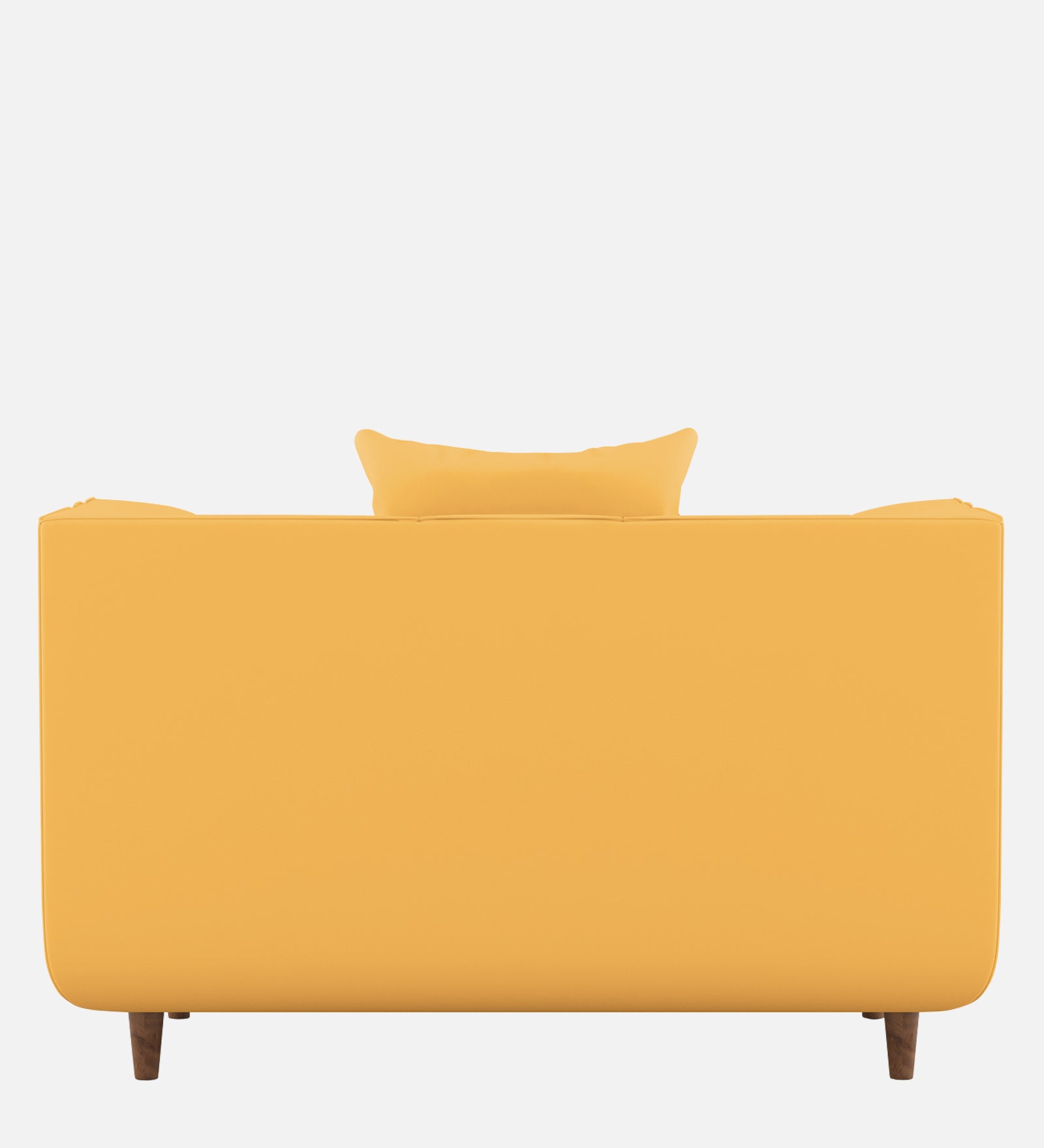 Sumo Velvet 1 Seater Sofa In Turmeric yellow Colour