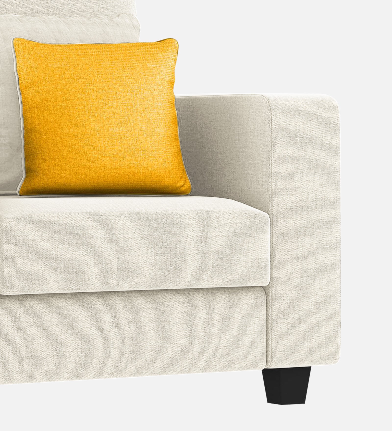 Nabi Fabric 1 Seater Sofa In Ivory cream Colour - Febonic Living