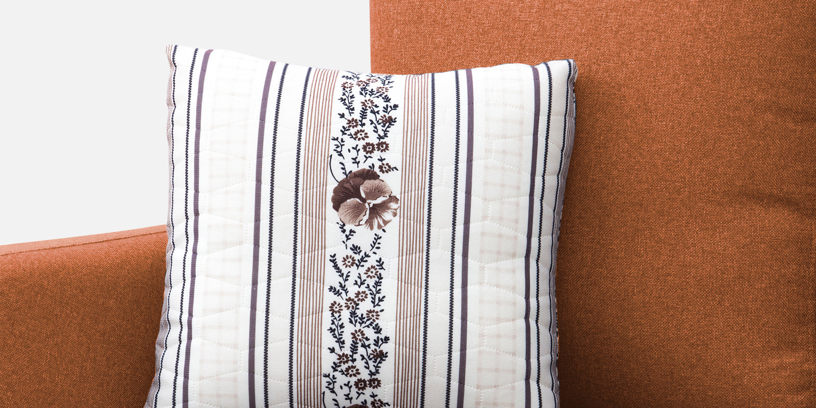 Kevin Fabric 2 Seater Sofa In Vivid Orange Colour
