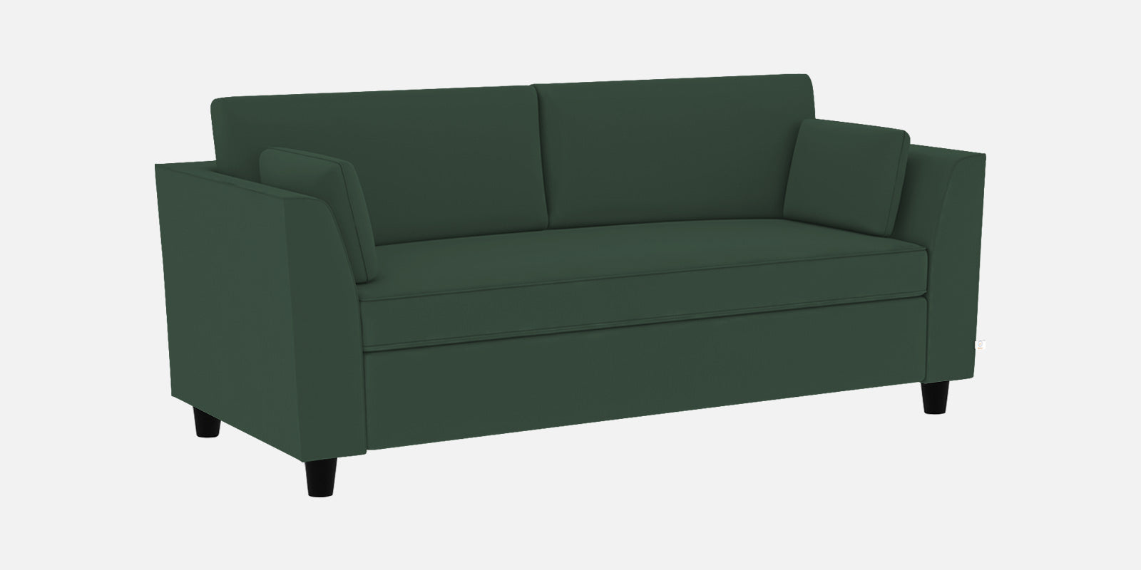 Bristo Velvet 3 Seater Sofa In Amazon Green Colour With Storage - Febonic Living