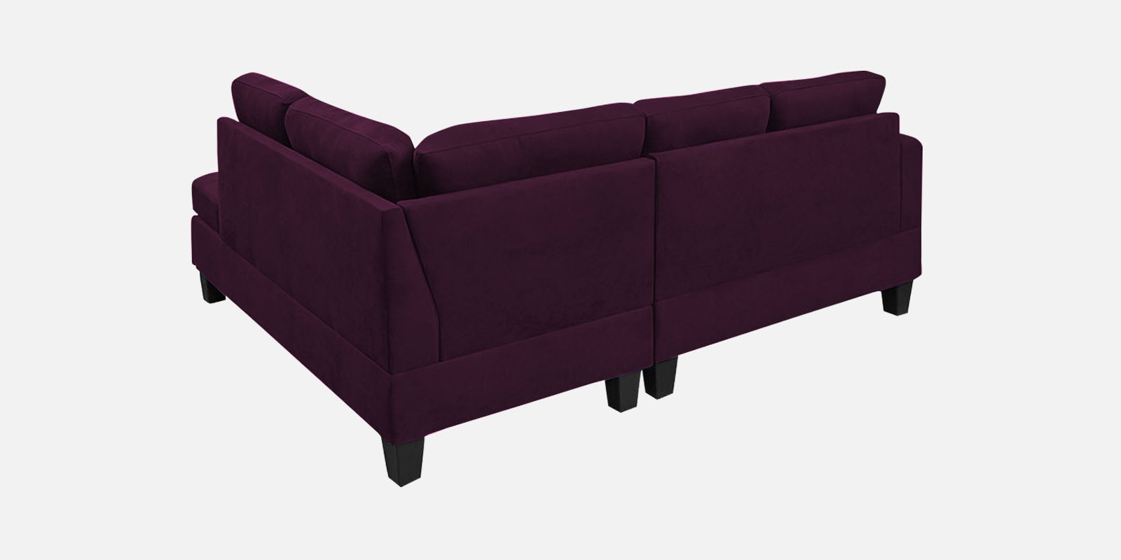 Thomas Fabric LHS Sectional Sofa (2+Lounger) In Greek Purple Colour - Febonic Living