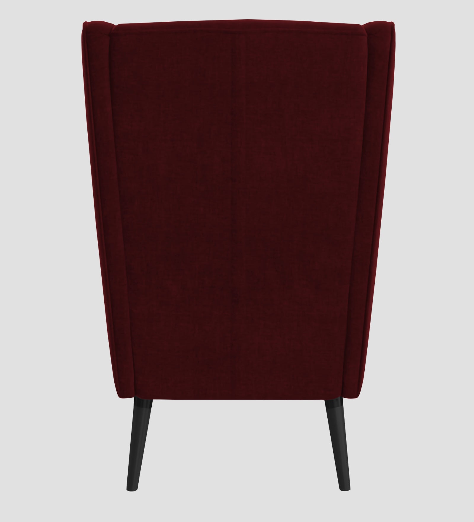 Niya Velvet Wing Chair In Dark Maroon Colour - Febonic Living