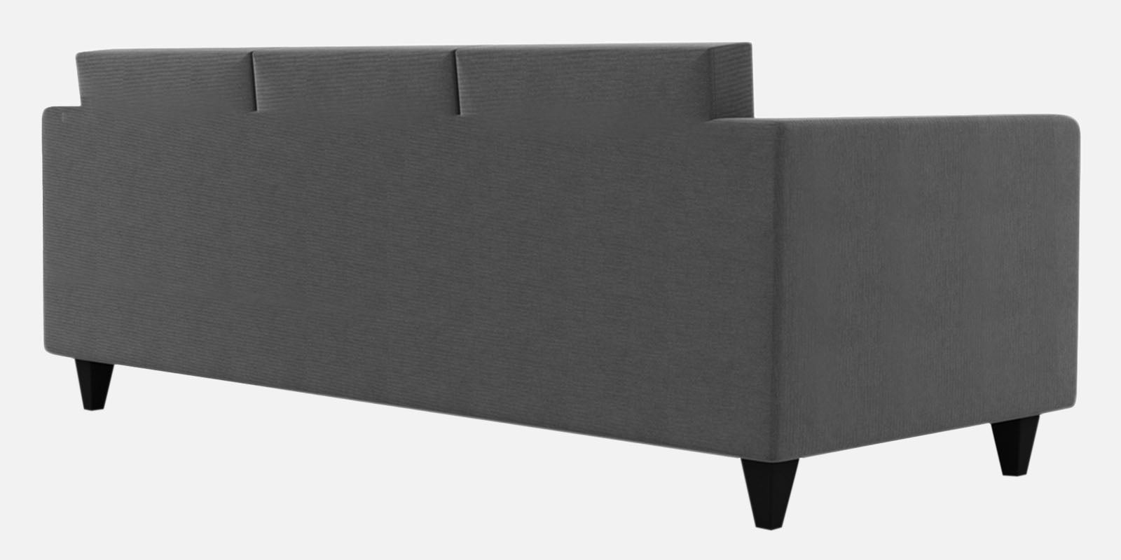 Nipul Fabric 3 Seater Sofa In Charcoal Grey Colour - Febonic Living