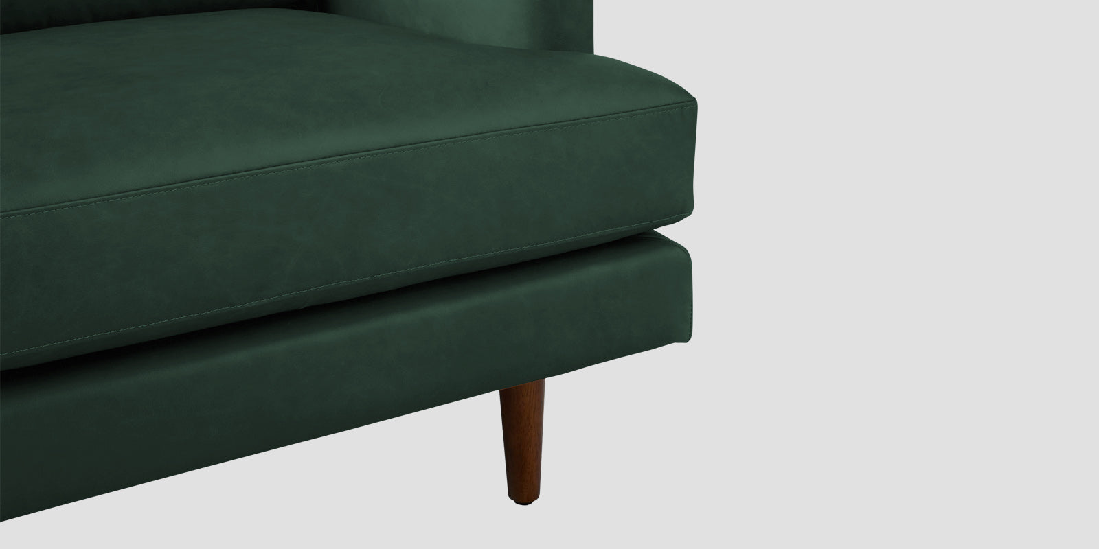 Sterio Leatherette 3 Seater Sofa In Basil Green Colour - Febonic Living