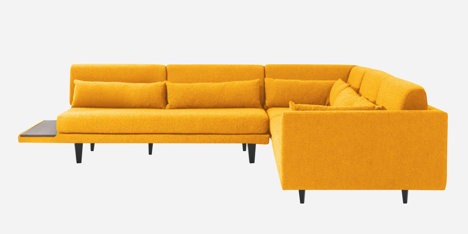 Malta Fabric 6 Seater RHS Corner Sofa In Bold yellow Colour - Febonic Living
