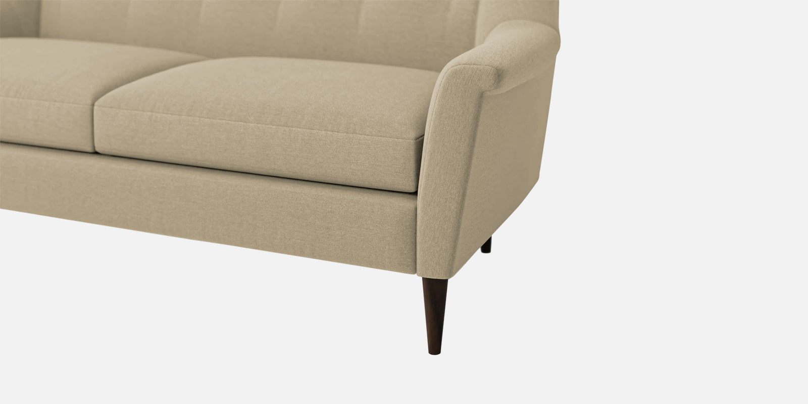Homer Fabric 3 Seater Sofa In Honey Beige Colour - Febonic Living