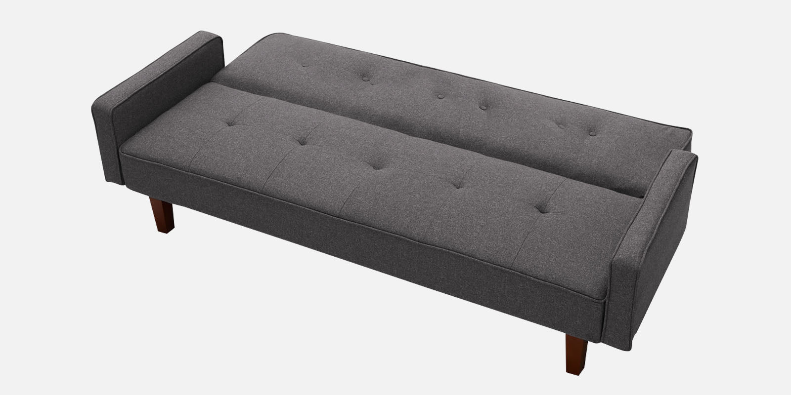 Nebia Fabric 3 Seater Convertible Sofa Cum Bed In Maba Grey Colour - Febonic Living