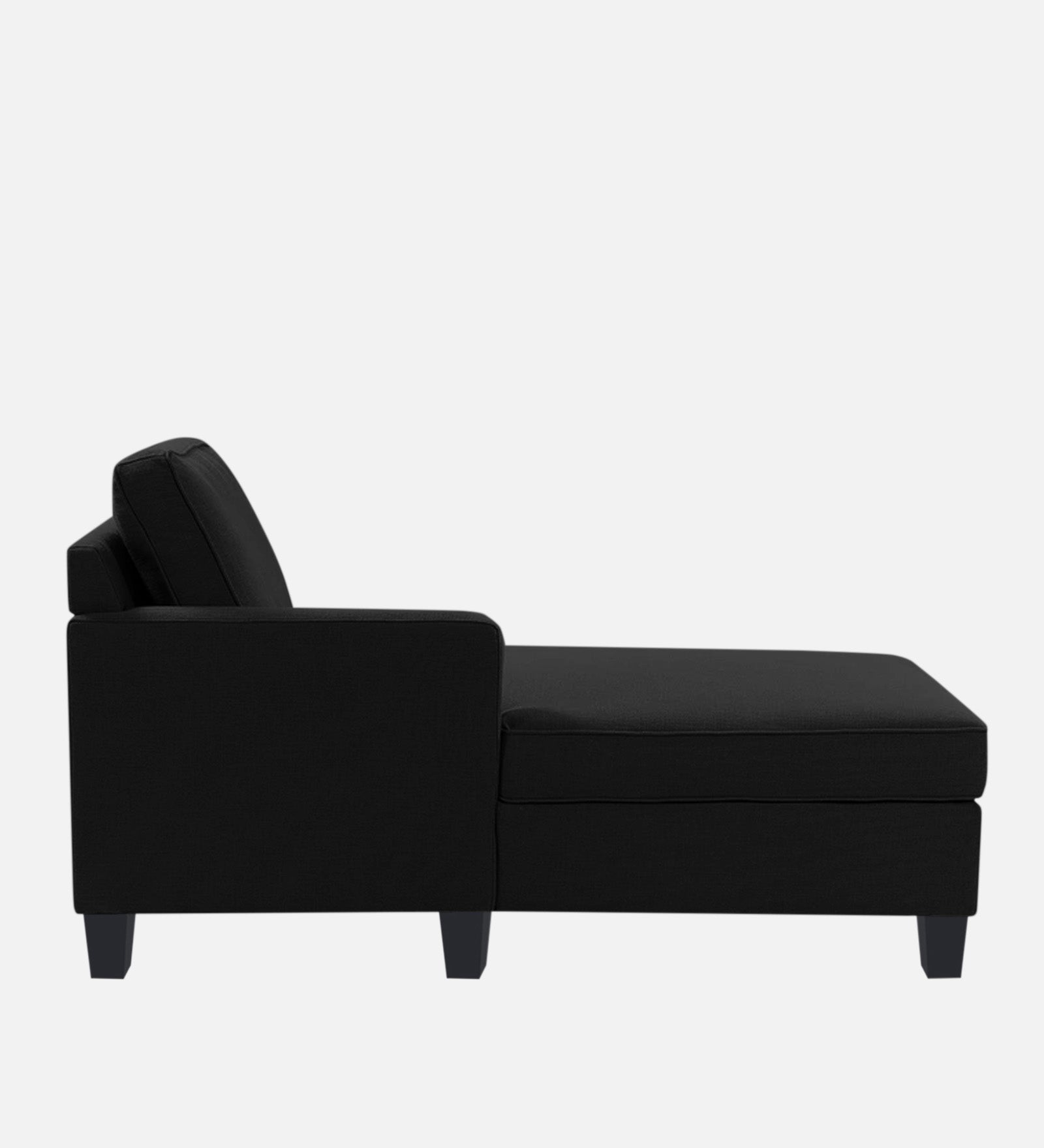 Harry Fabric LHS Chaise Lounger In Zed Black Colour - Febonic Living