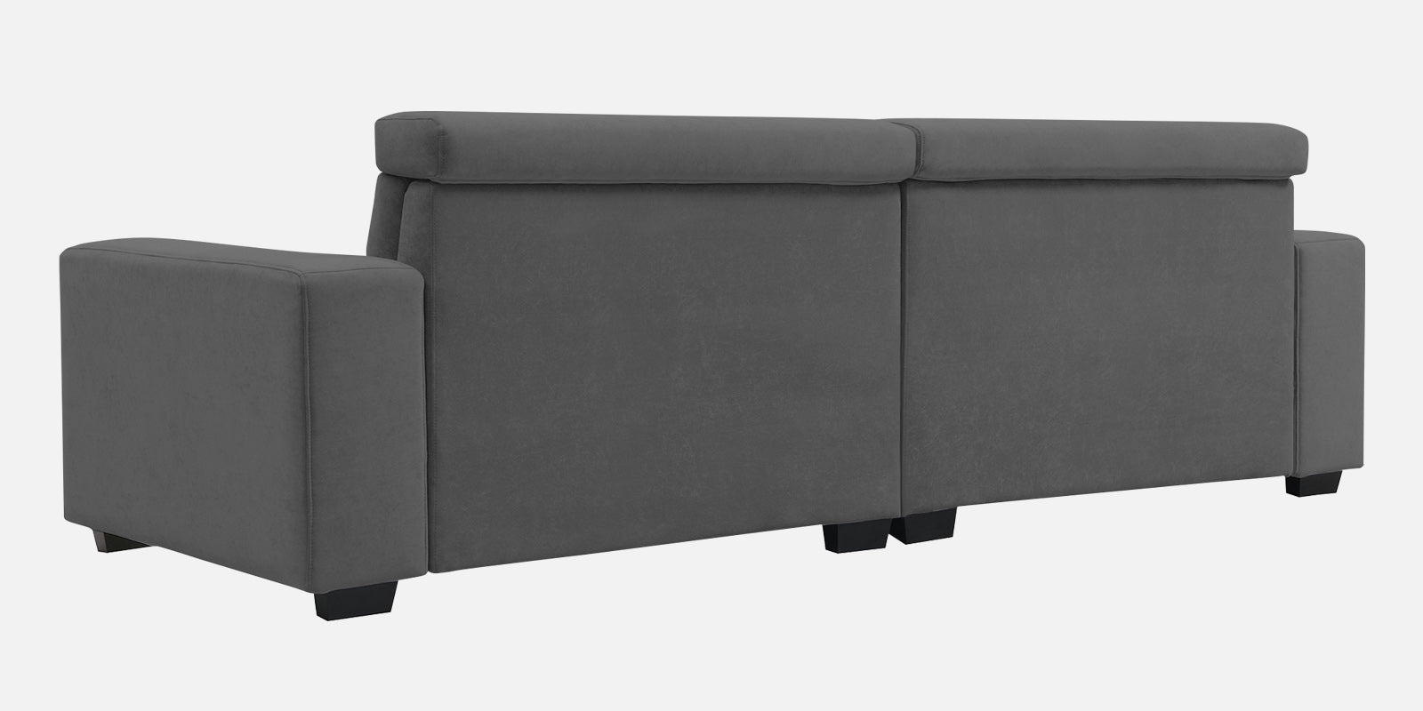 Hiro Fabric 3 Seater Sofa In Pure Grey Colour - Febonic Living