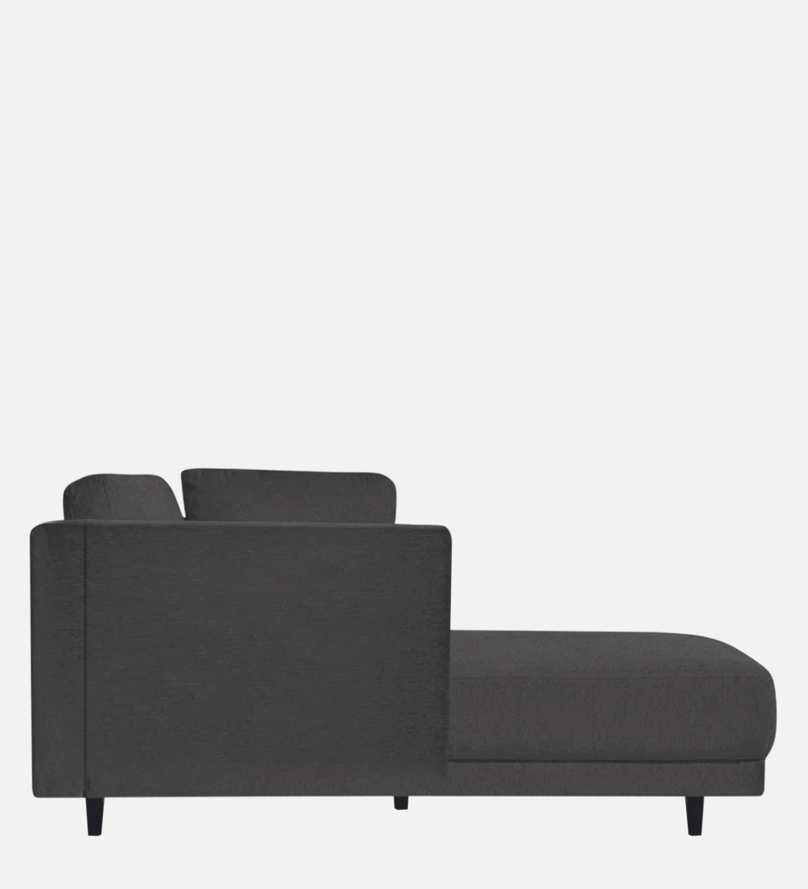 Jonze Velvet LHS Chaise Lounger In Davy Grey Colour - Febonic Living