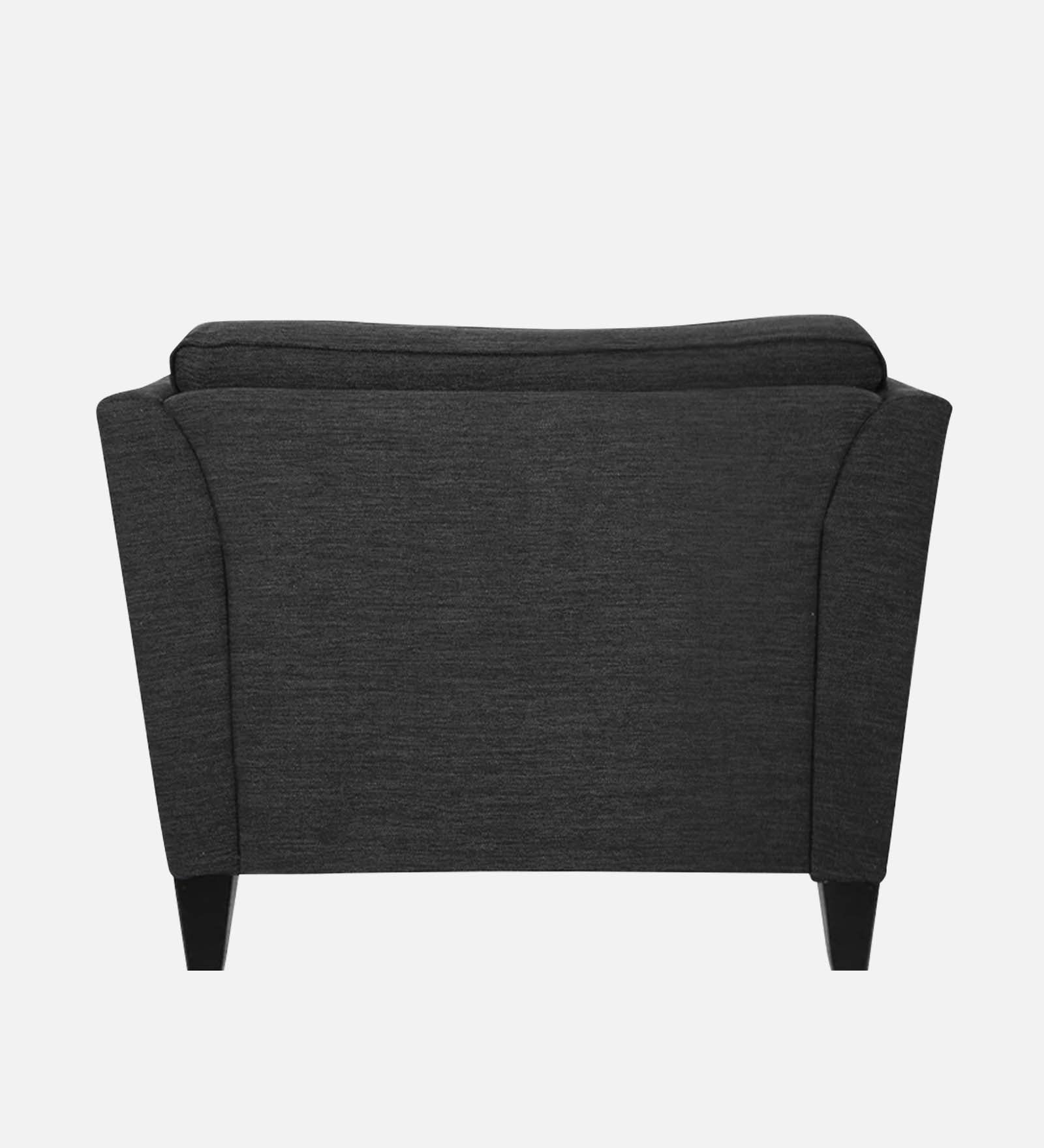 Nigar Fabric 1 Seater Sofa in Charcoal Grey Colour