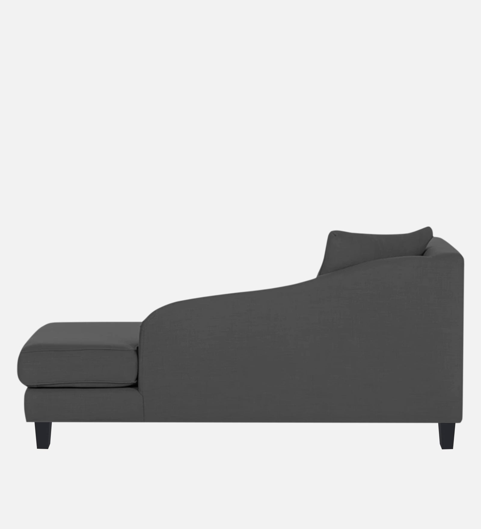 Louis Fabric LHS Chaise Lounger In Charcoal Grey Colour - Febonic Living