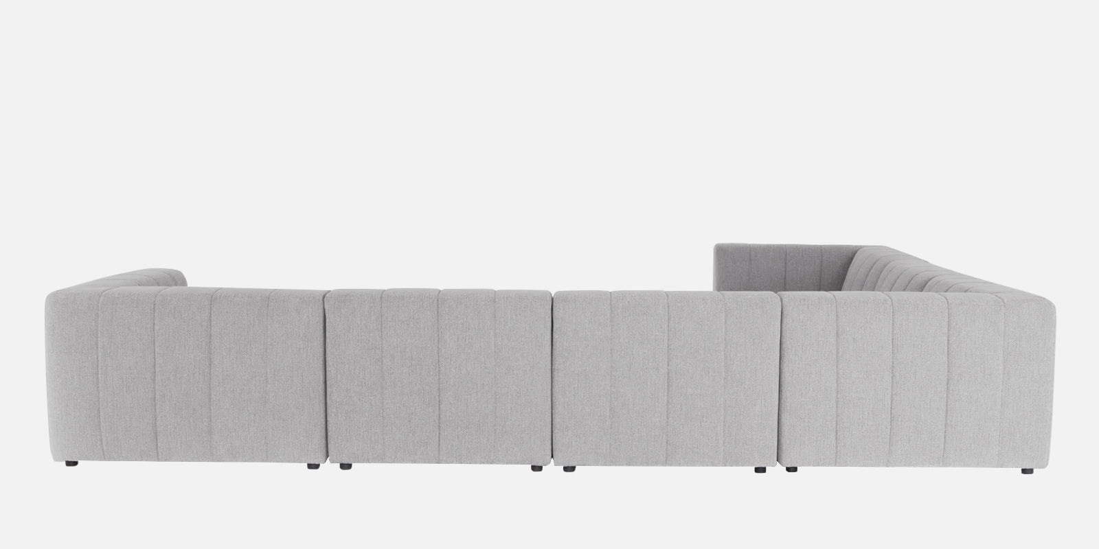 Damo Fabric LHS 8 Seater Corner Sofa In Lit Grey Colour - Febonic Living