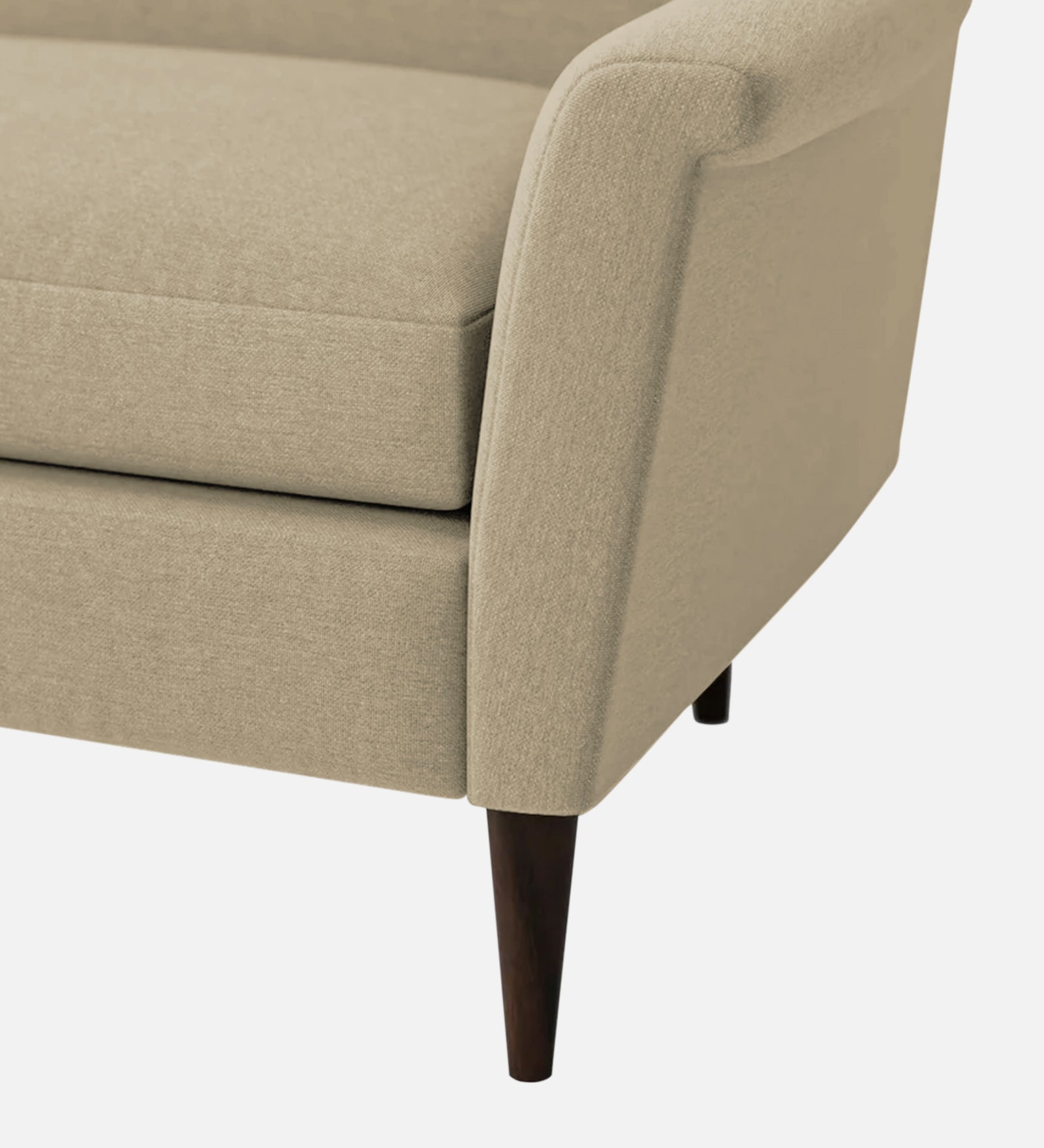 Homer Fabric 1 Seater Sofa In Honey Beige Colour - Febonic Living