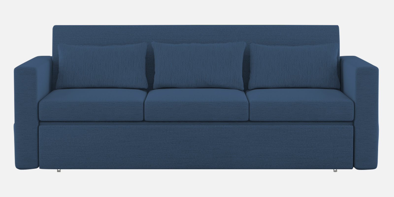 River Fabric 3 Seater Pull Out Sofa Cum Bed In Light Blue Colour - Febonic Living