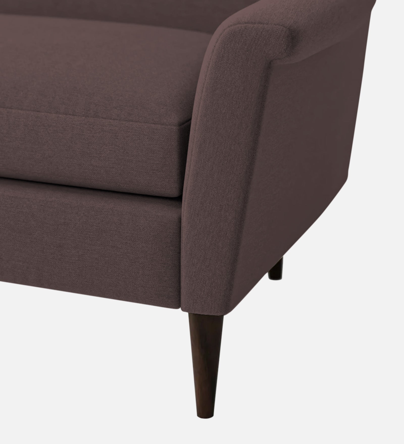 Homer Fabric 1 Seater Sofa In Night Brown Colour - Febonic Living
