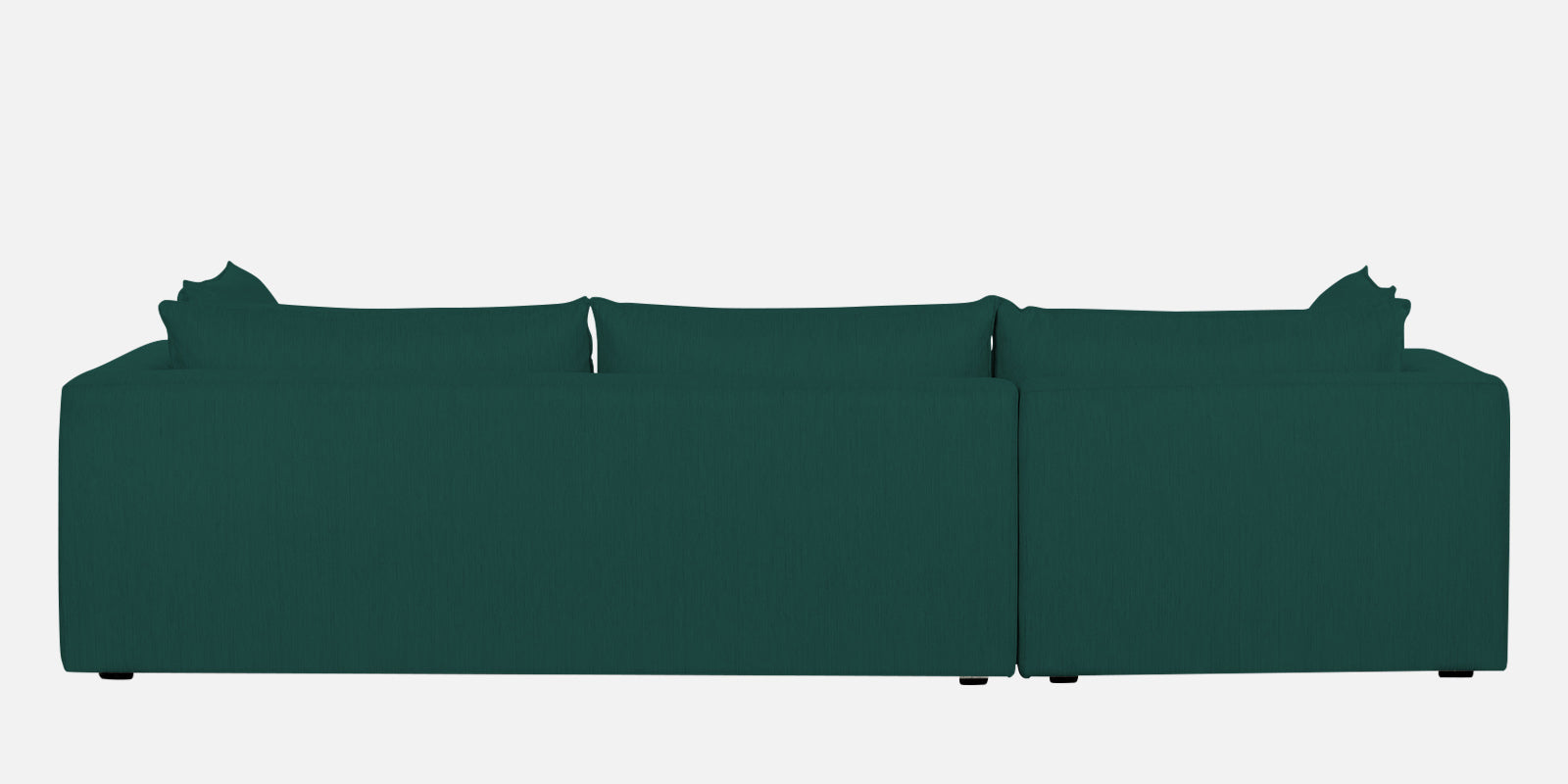 Ziggy Fabric LHS Sectional Sofa (3+Lounger) In Sage Green Colour - Febonic Living