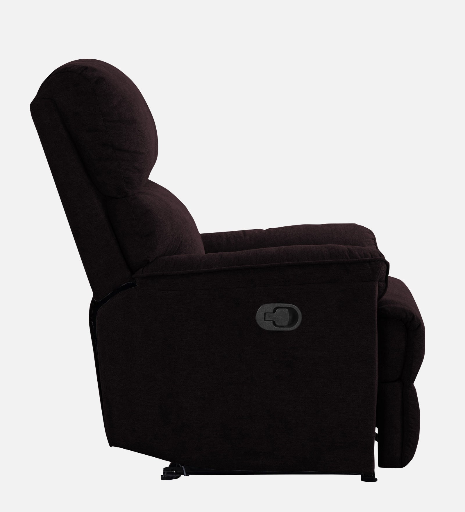 Abby Fabric 1 Seater Manual Recliner In Cara Brown Colour - Febonic Living