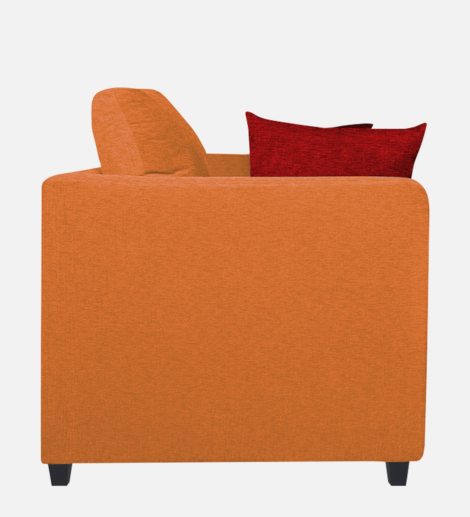 Nuska Fabric 1 Seater Sofa In Dark Orange Colour - Febonic Living
