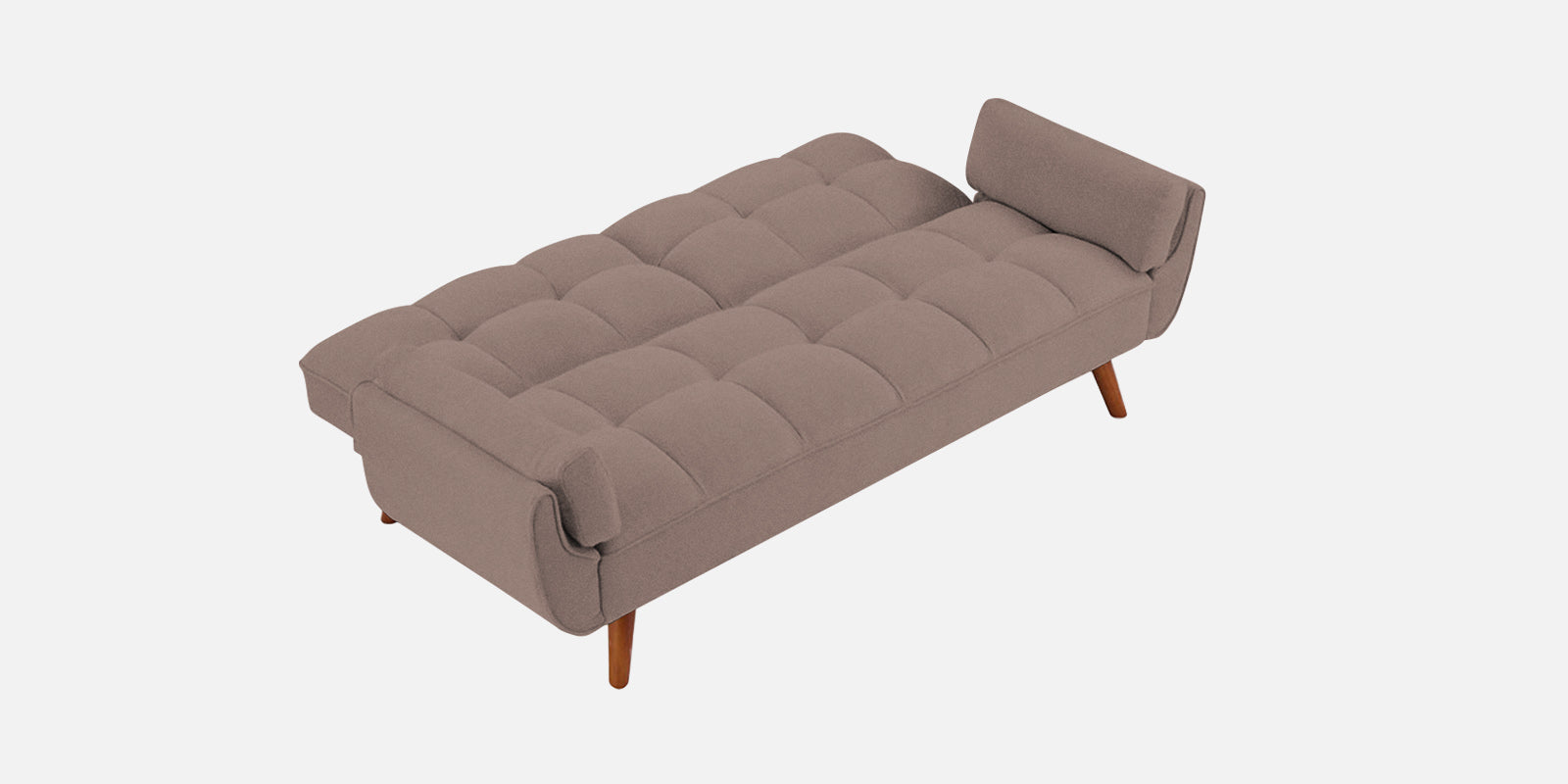 Melano Fabric 3 Seater Convertible Sofa Cum Bed In Kadhi Beige Colour - Febonic Living