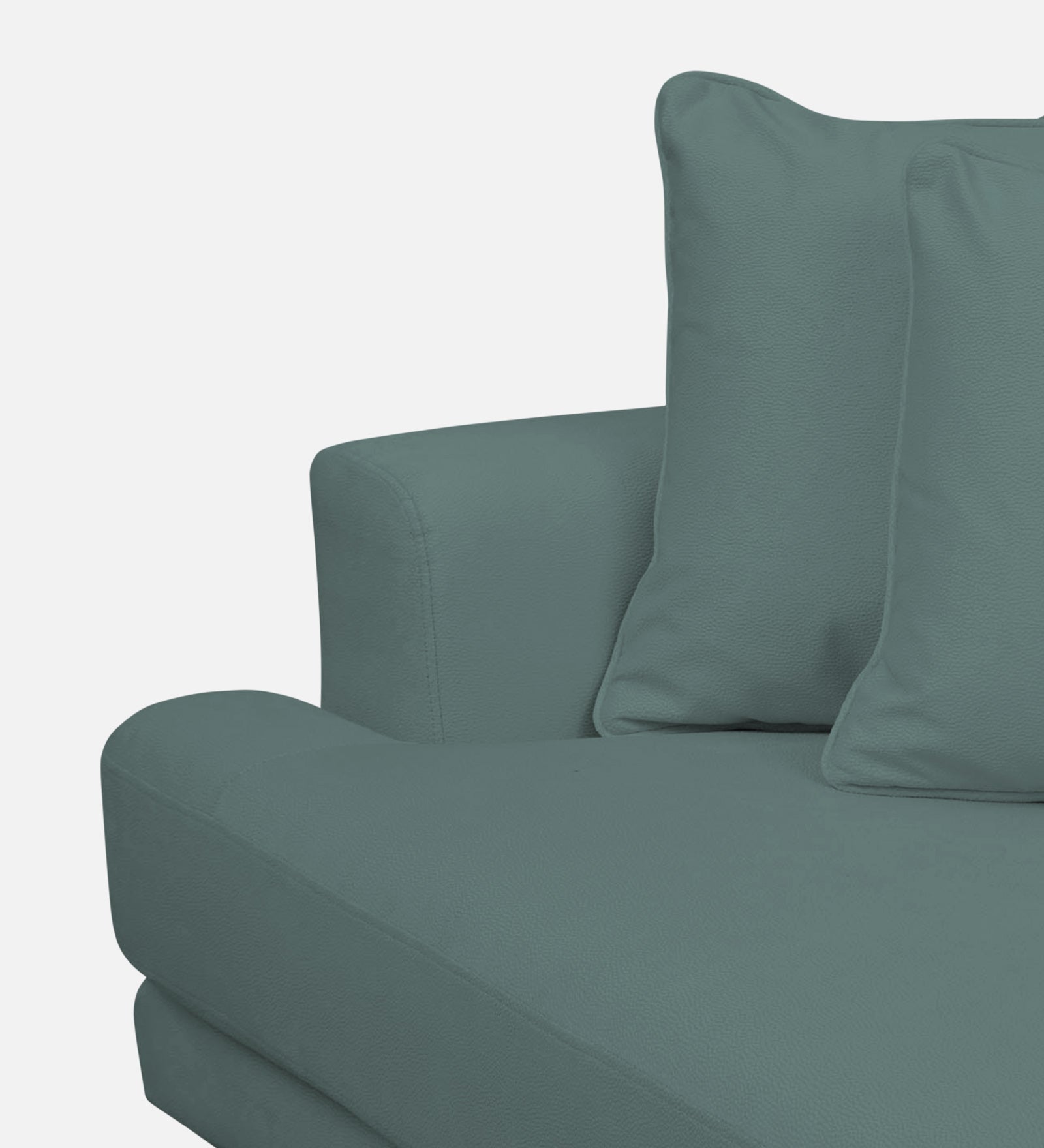 Woody Fabric 1 Seater Sofa in Pista Green Colour