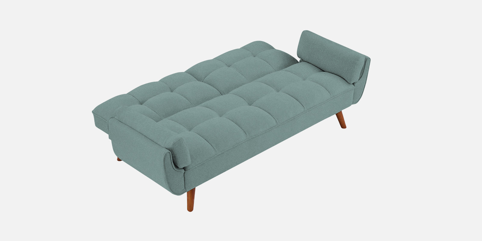 Melano Fabric 3 Seater Convertible Sofa Cum Bed In Suka Blue Colour - Febonic Living