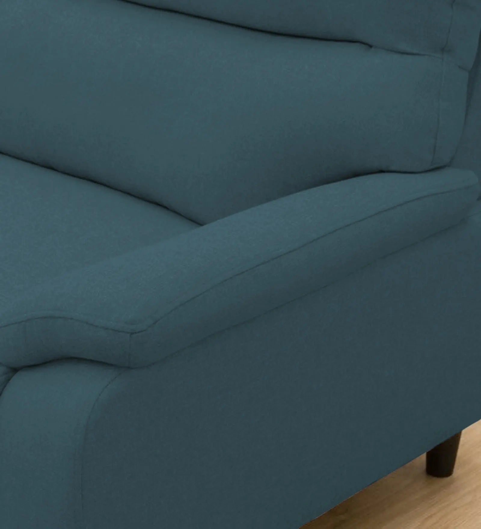 Zibby Fabric 1 Seater Sofa In Sea Blue Colour Febonic Living