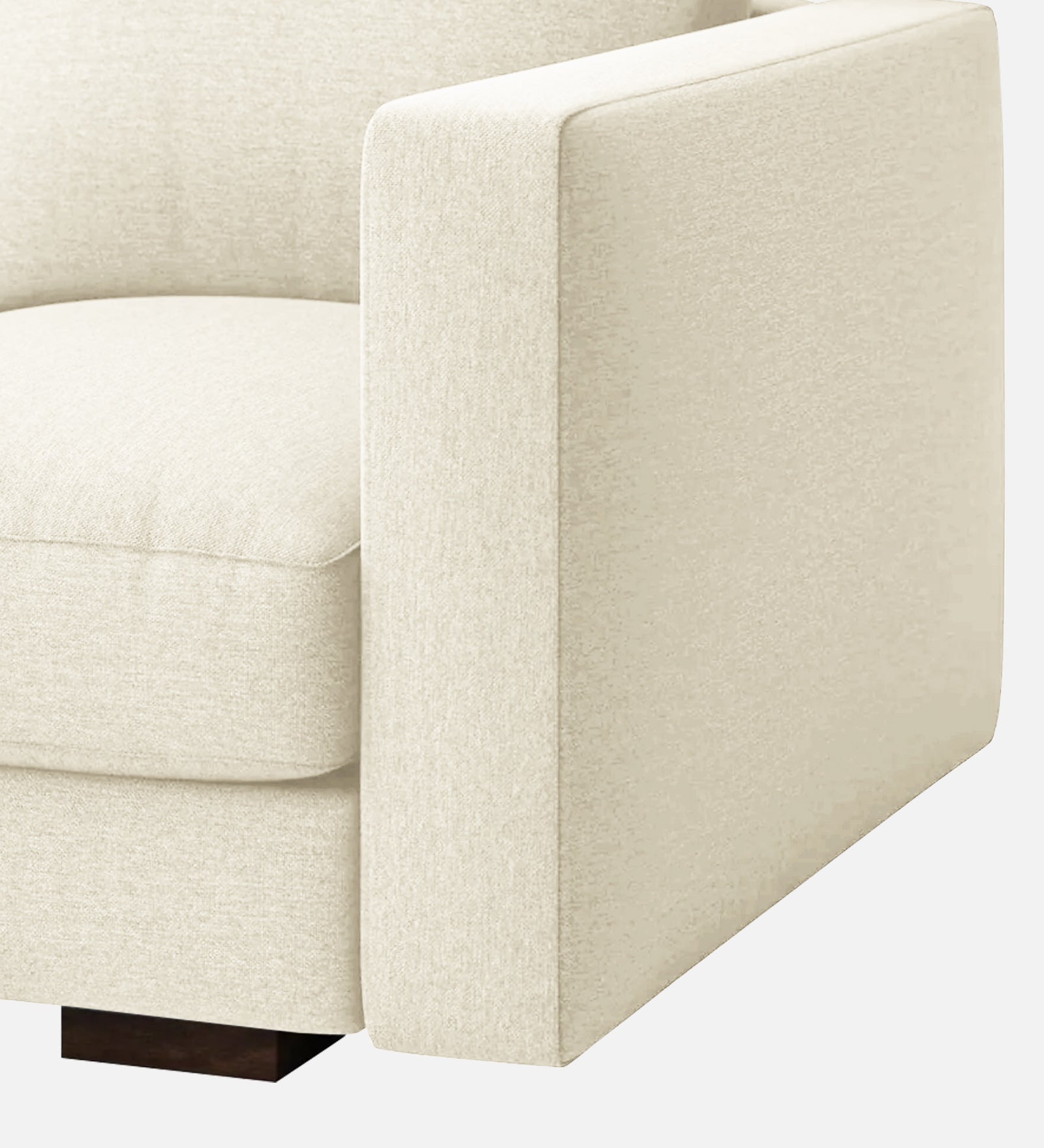 Messy Fabric 1 Seater Sofa In Ivory Cream Colour - Febonic Living