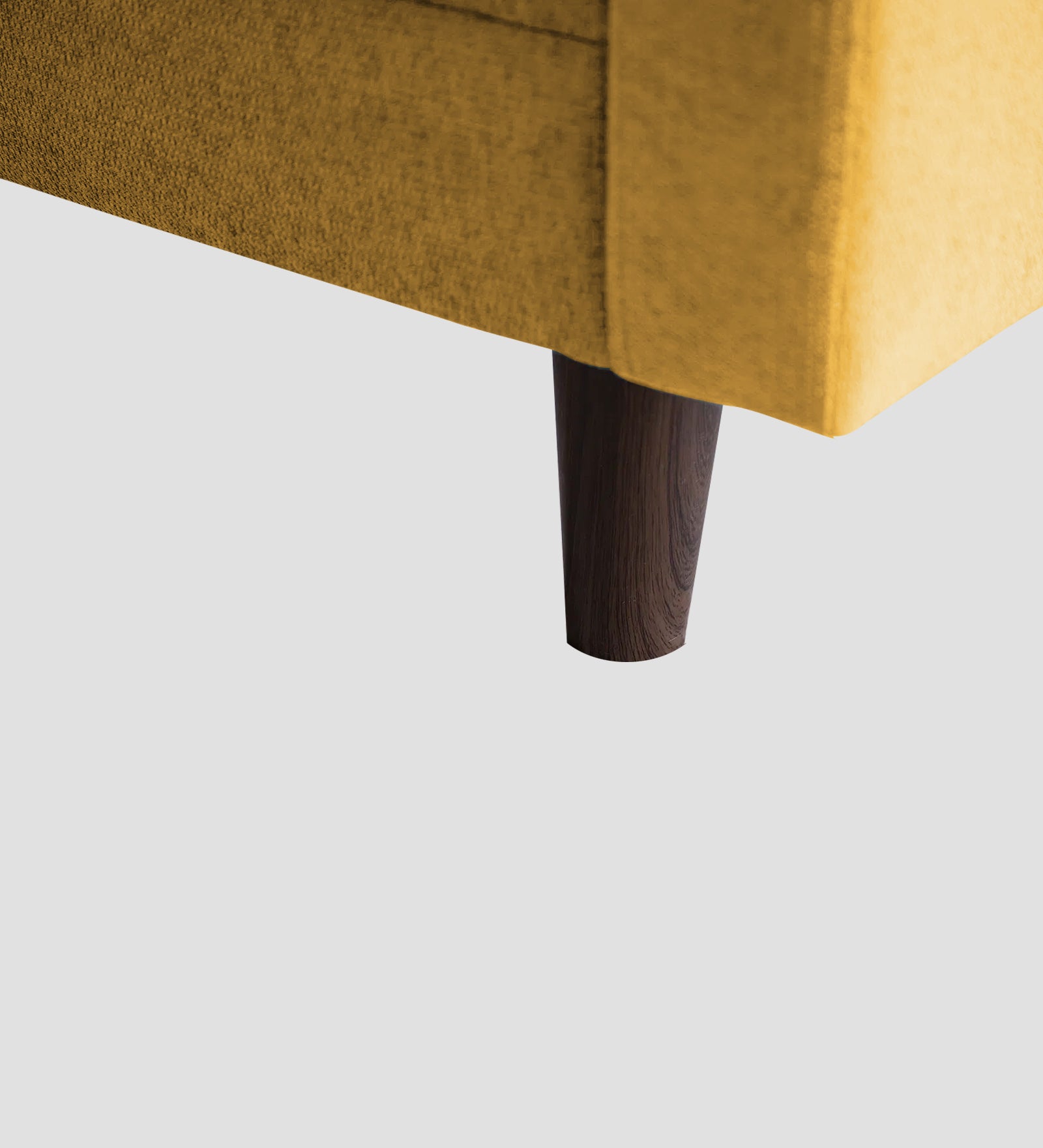 Noha Fabric 1 Seater Sofa in Bold Yellow Colour