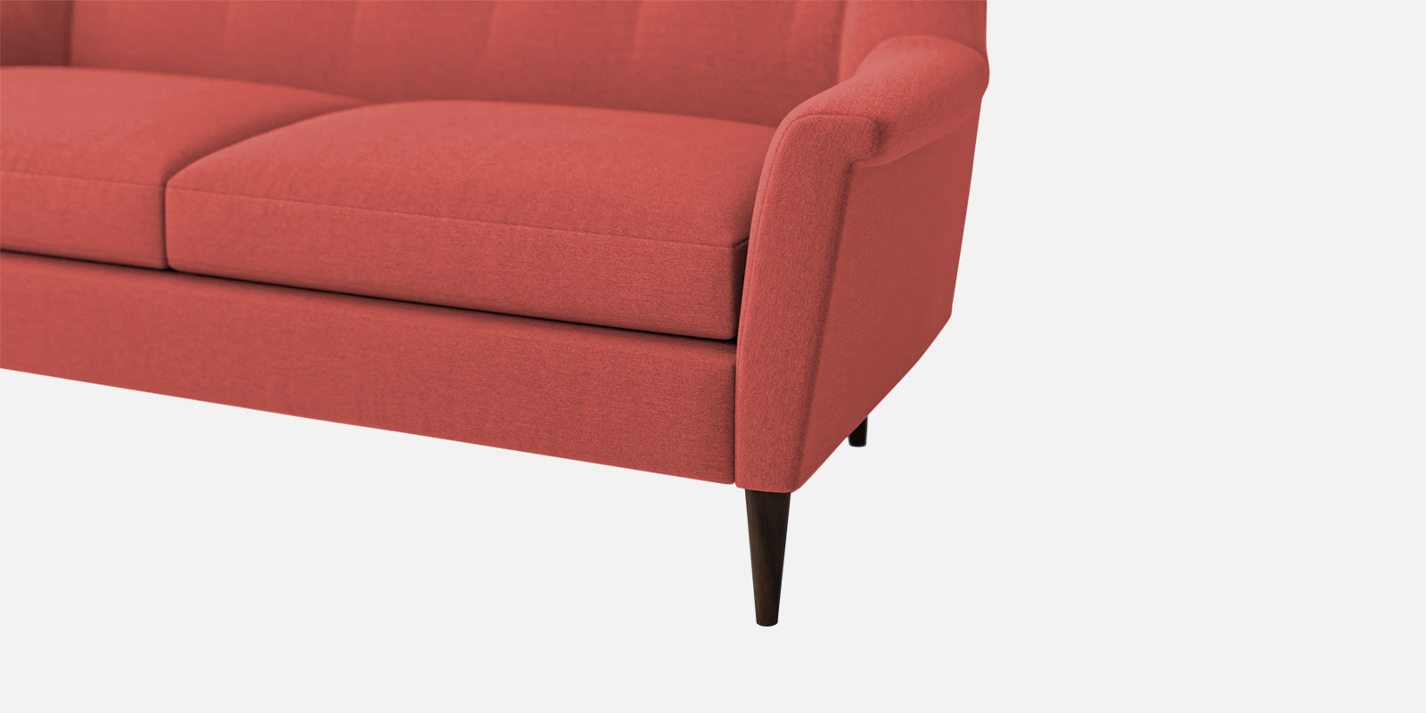 Homer Fabric 3 Seater Sofa In Salmon Pink Colour - Febonic Living