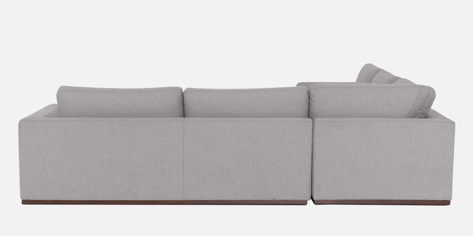 Freedom Velvet 6 Seater RHS Corner Sofa In Concrete Grey Colour With Ottoman - Febonic Living