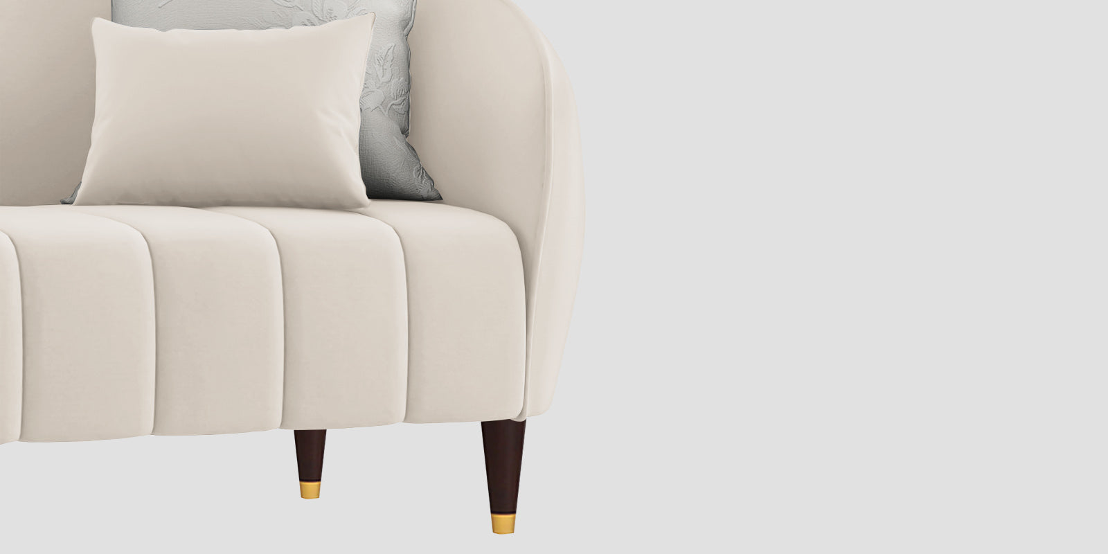 Hairo Velvet 2 Seater Sofa In Camel Beige Colour - Febonic Living