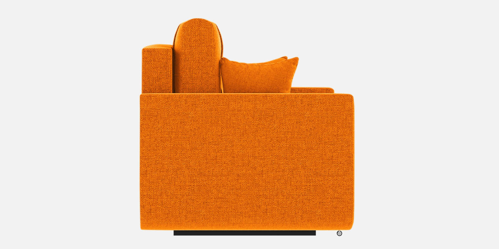 Ines Velvet 3 Seater Pull Out Sofa Cum Bed In Vivid Orange Colour With Storage - Febonic Living