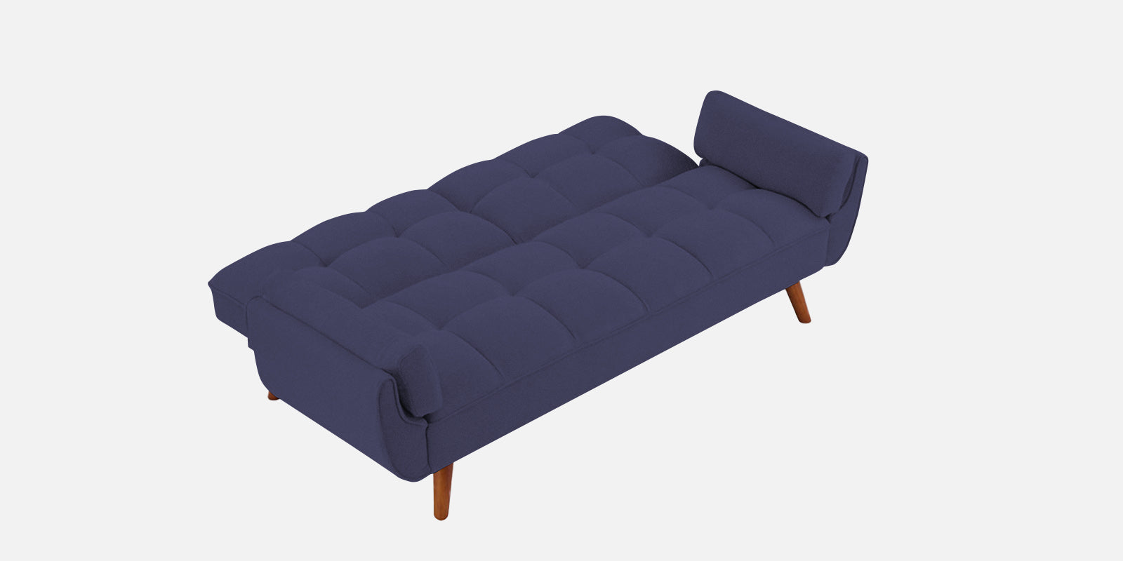 Melano Fabric 3 Seater Convertible Sofa Cum Bed In Slate Blue Colour - Febonic Living