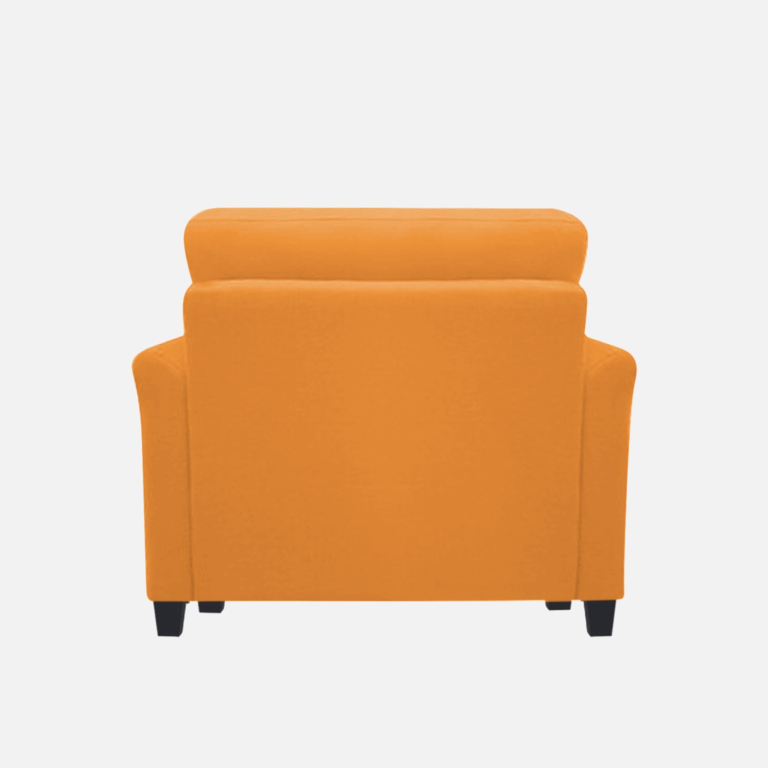 Daroo Velvet 1 Seater Sofa In Tangerine Orange Colour - Febonic Living