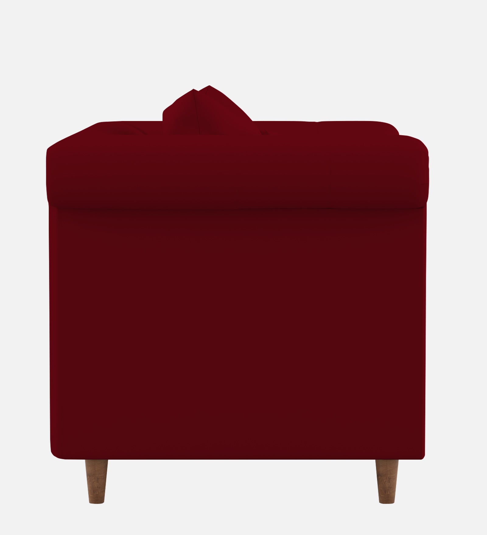 Rubi Velvet 1 Seater Sofa In Cherry Red Colour - Febonic Living
