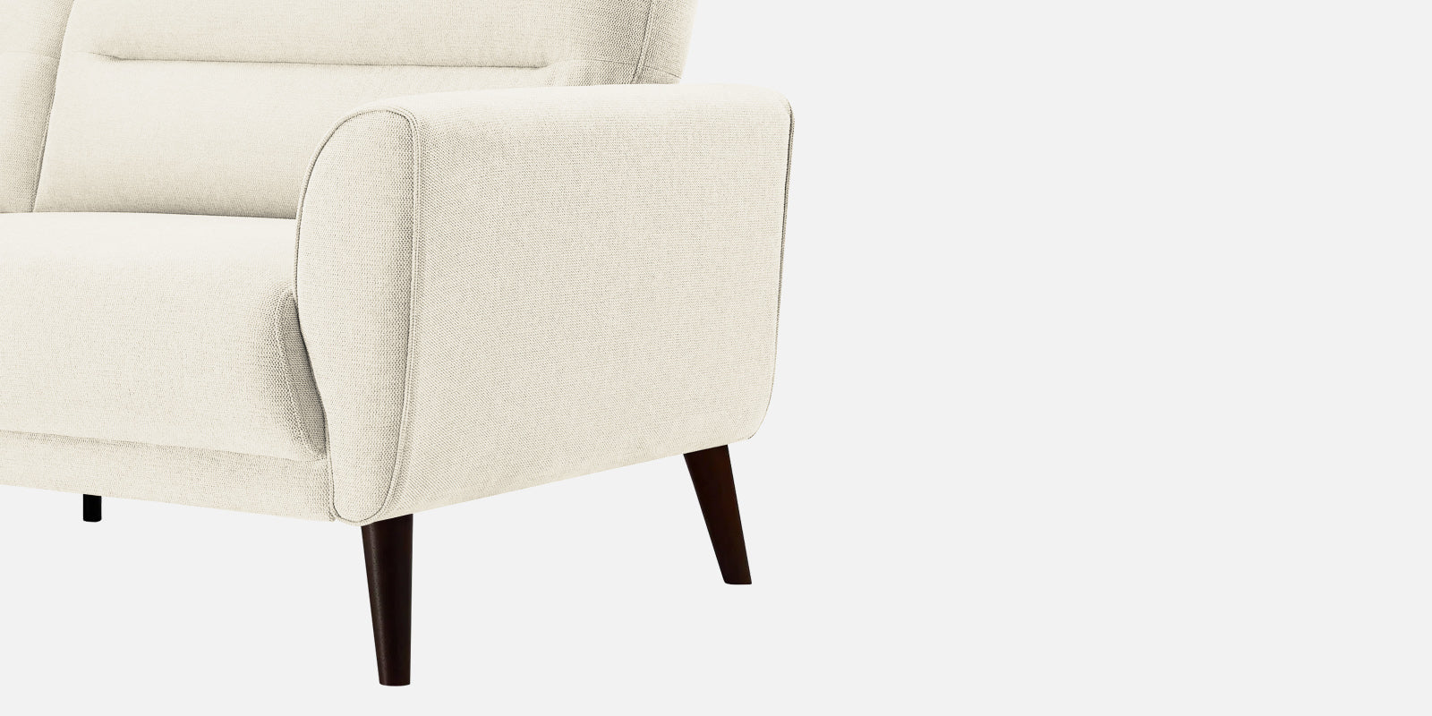 Castro Fabric 3 Seater Sofa In Ivory Cream Colour - Febonic Living