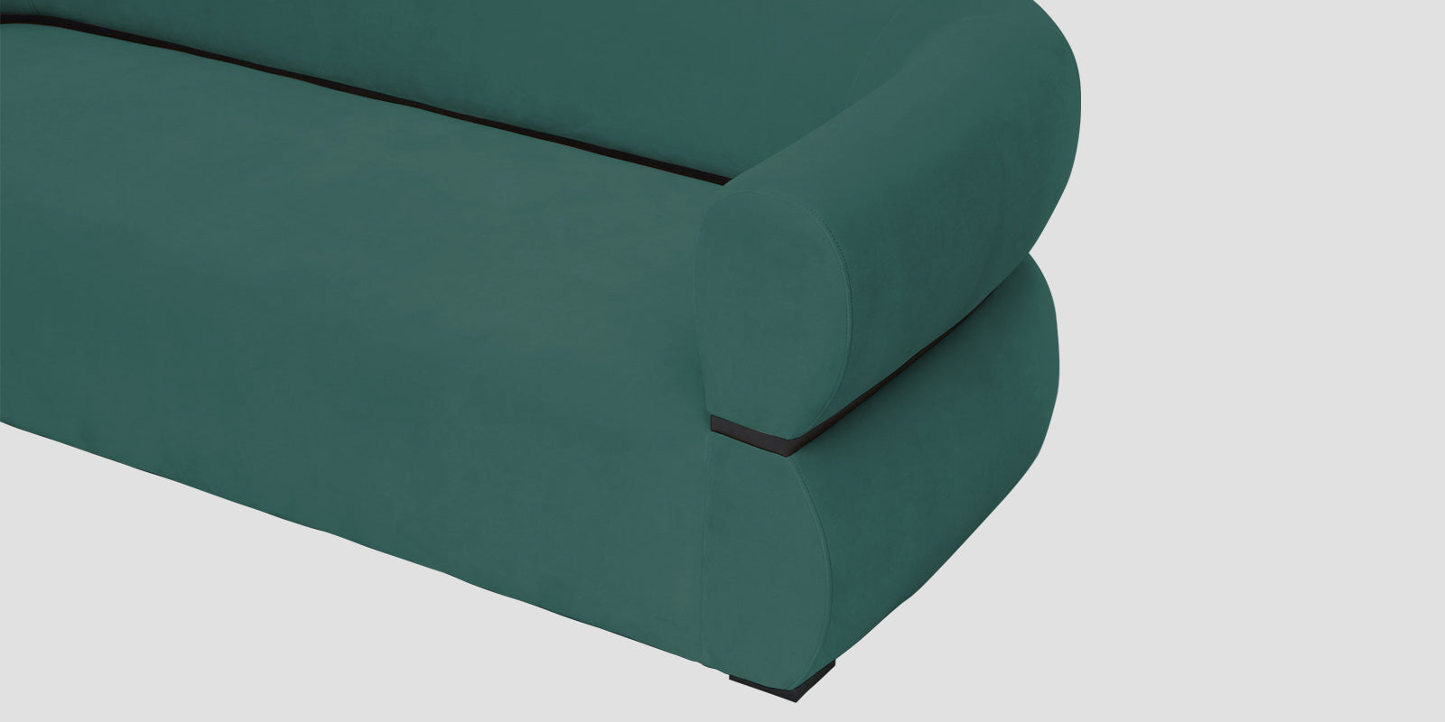 Kula Velvet 3 Seater Sofa In Pine Green Colour - Febonic Living